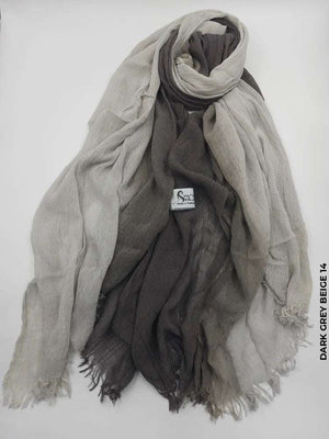 Ombre Kresha Thailendi Dark Grey Beige 14 Scarf (Hijab)