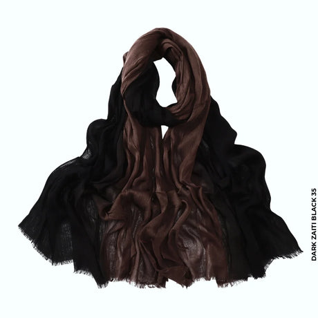 Ombre Kresha Thailendi Dark Zaiti Black 35 Scarf (Hijab)