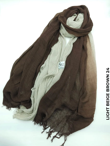 Ombre Kresha Thailendi Light Beige Brown 24 Scarf (Hijab)