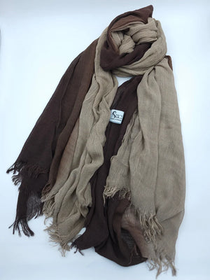 Ombre Kresha Thailendi Beige Brown 21 Scarf (Hijab)