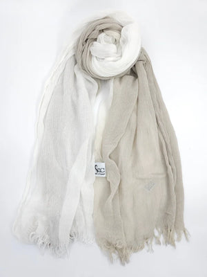 Ombre Kresha Thailendi Light Beige White 27 Scarf (Hijab)