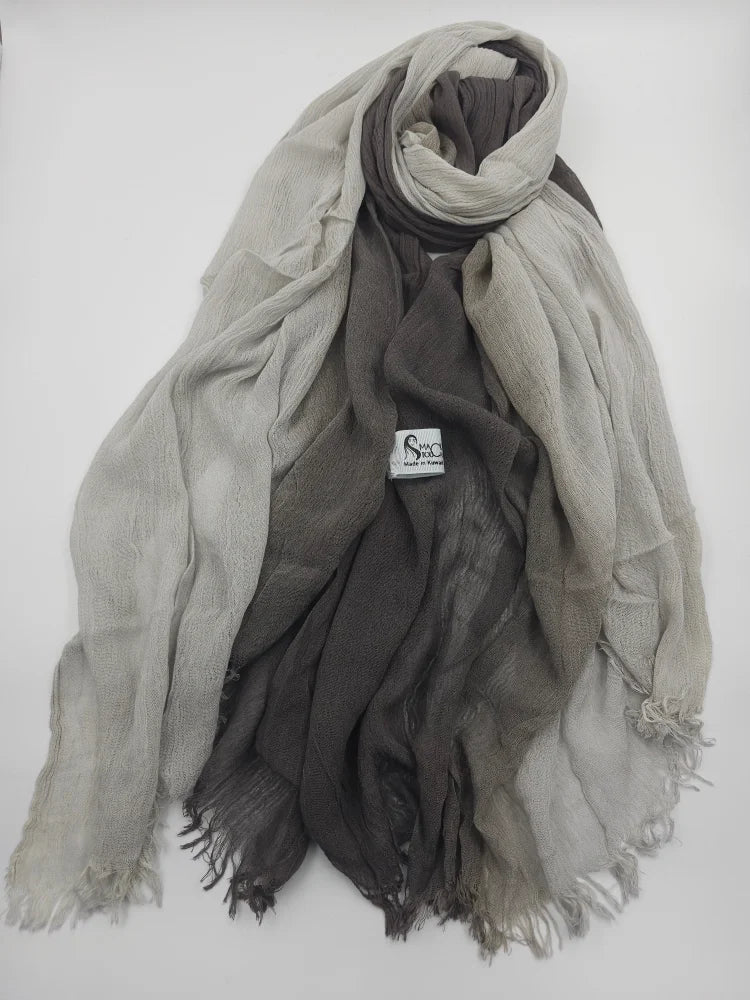 Ombre Kresha Thailendi Dark Grey Beige 14 Scarf (Hijab)