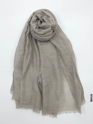 PM Scarf Linen for Summer Beige Linen Scarf