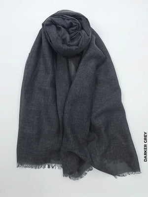 PM Scarf Linen for Summer Darker Grey Linen Scarf