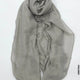 PM Scarf Linen for Summer Greyish Linen Scarf