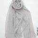 PM Scarf Linen for Summer Light grey 70 Linen Scarf