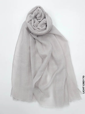PM Scarf Linen for Summer Light grey 70 Linen Scarf