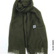PM Scarf Linen for Summer Olive Green Linen Scarf
