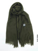 PM Scarf Linen for Summer Olive Green Linen Scarf