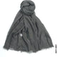 Comfort Linen Scarf for Summer Zaiti Grey Linen Scarf