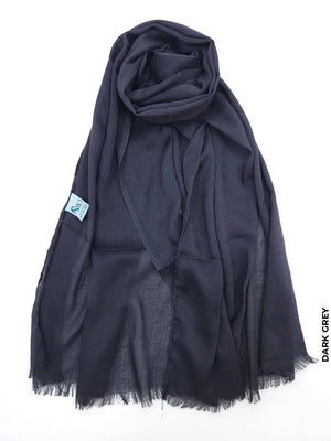 Premium Viscose Shawl Hijab Dark Grey Scarf (Hijab)