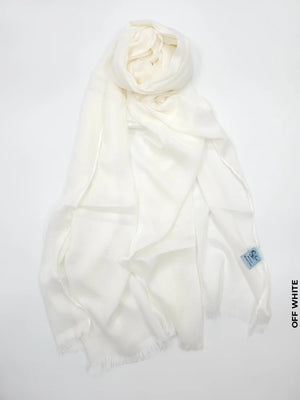 Premium Viscose Shawl Hijab Off White Scarf (Hijab)