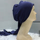 Princess Turban Scarf Navy Blue Bandana
