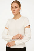 Linen Sleeves with Button Smack Touch (Gloves)