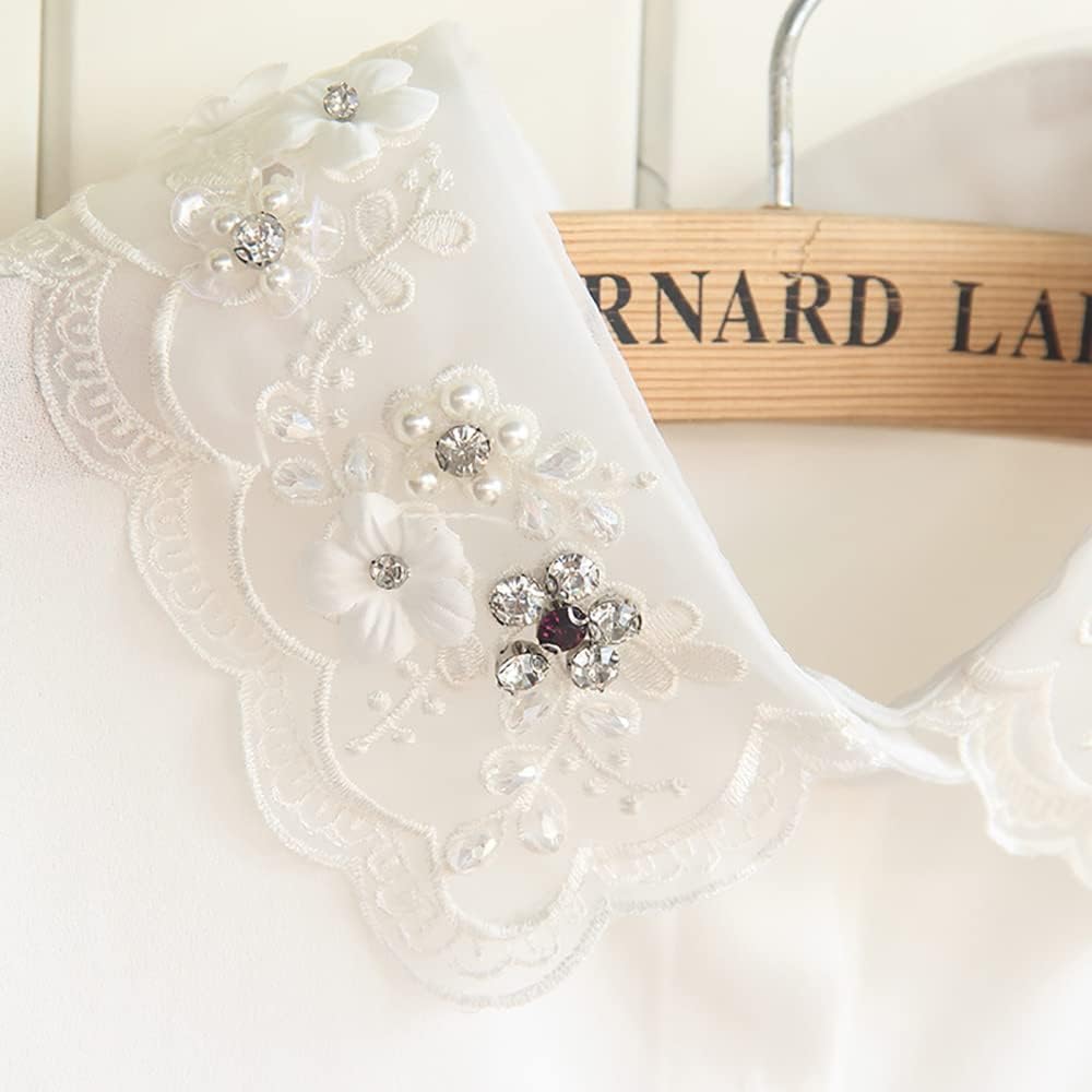 Floral Crystal Dickey Collar