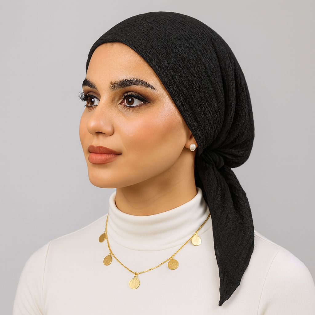 Crinkle Hijab Murabba scarf 90*90