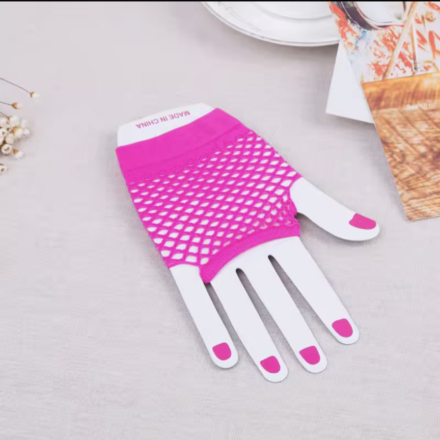 Hollow out fingerless gloves