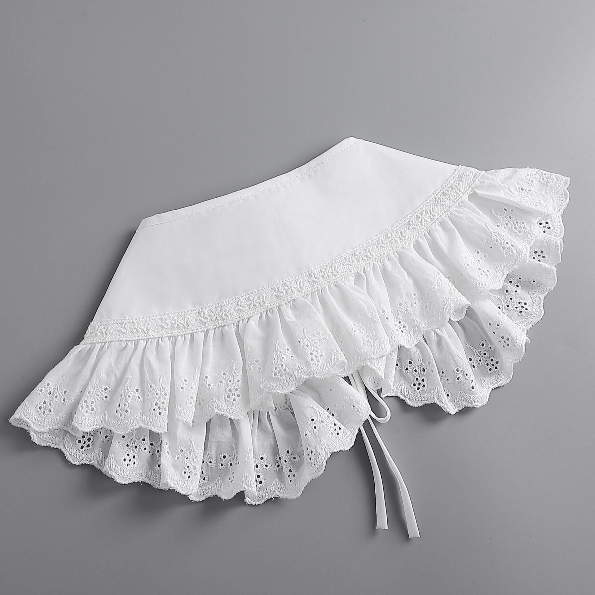 Lace  Decor Collar Eyelet embroidery