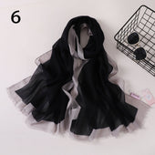 Frame border  Linen scarf Kuwait lady