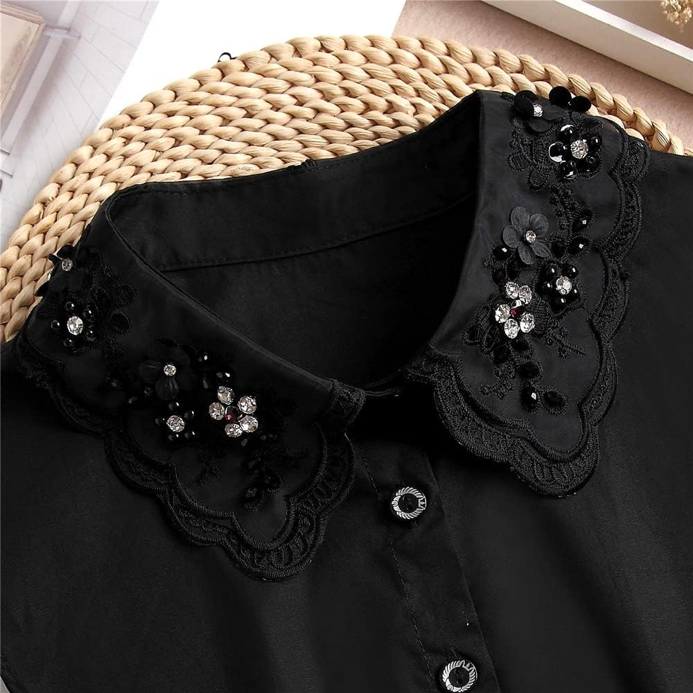 Floral Crystal Dickey Collar