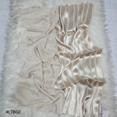 Half linen With half Satin Stripes Smack Touch (Hijab)