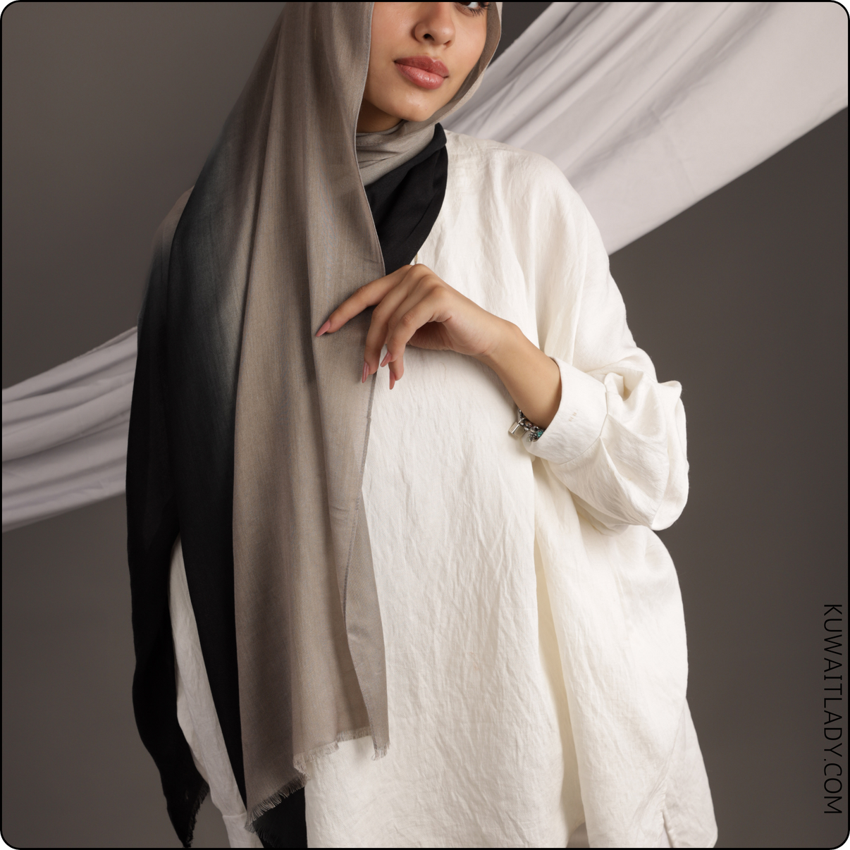 Shaded Linen Viscose Scarf