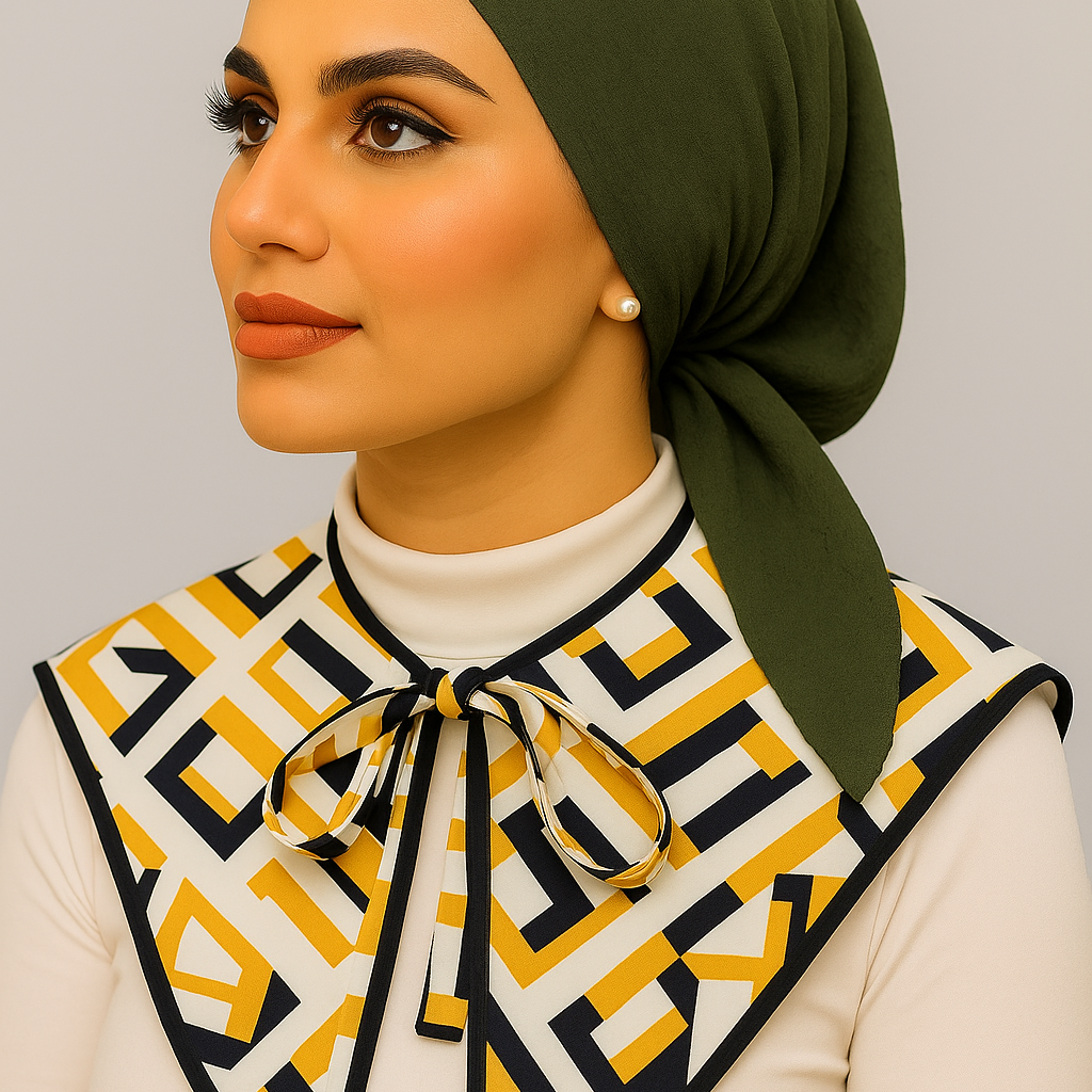 Printed Dickey Yellow Collar