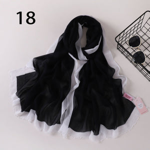 Frame border  Linen scarf Kuwait lady