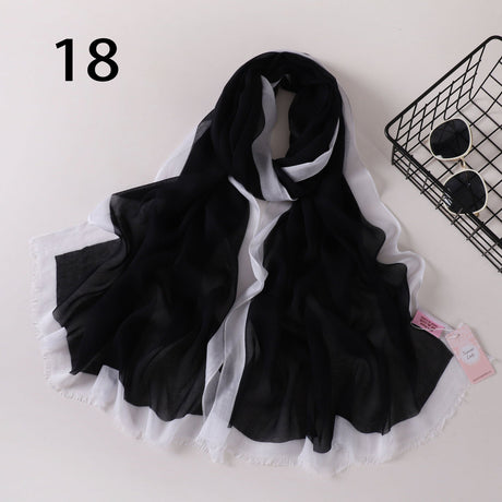 Frame border  Linen scarf Kuwait lady