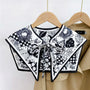 Animal Print Dickey Collar