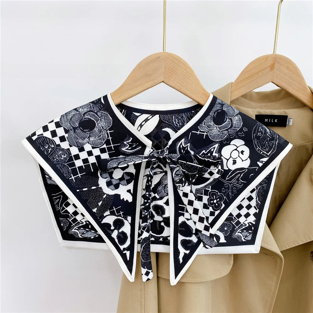 Printed Dickey Flower Collar