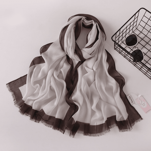 Frame border  Linen scarf Kuwait lady