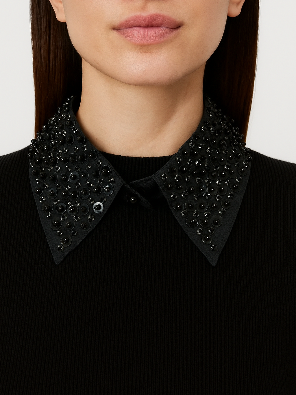 Pearl sequins luxurious false collar
