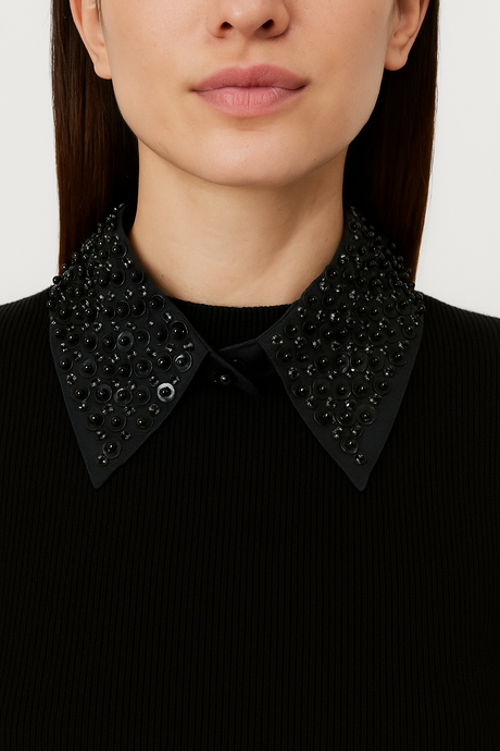 Pearl sequins luxurious false collar