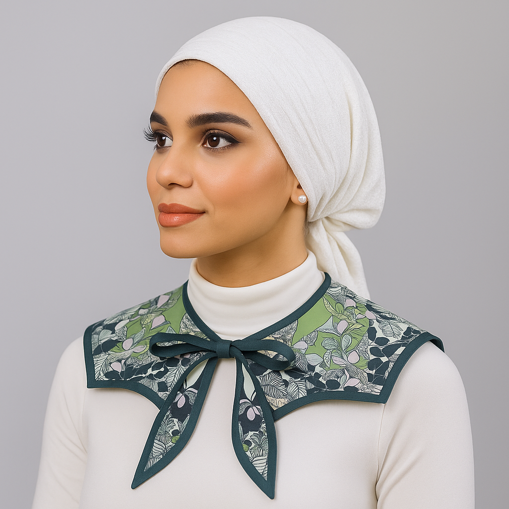 Floral Pattern Dickey Collar