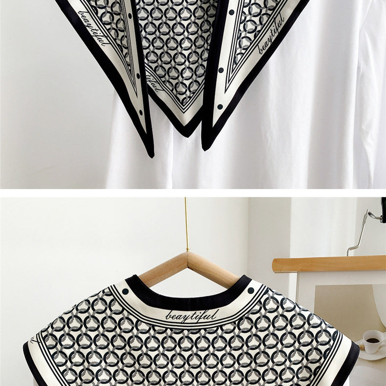 Triangle Print Shawl Scarf