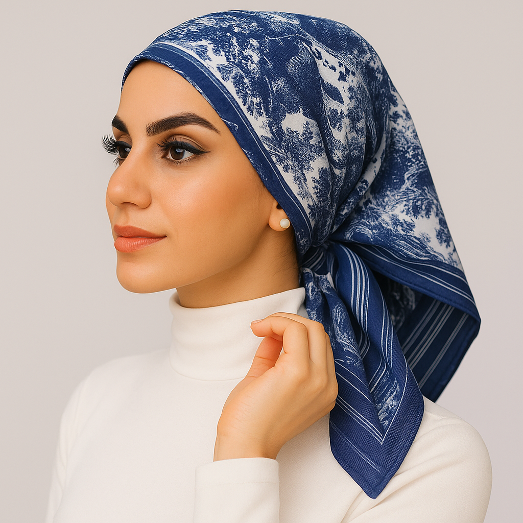 Multicolor Animal Print Square Scarf