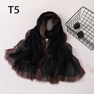 Frame border  Linen scarf Kuwait lady