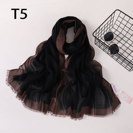 Frame border  Linen scarf Kuwait lady