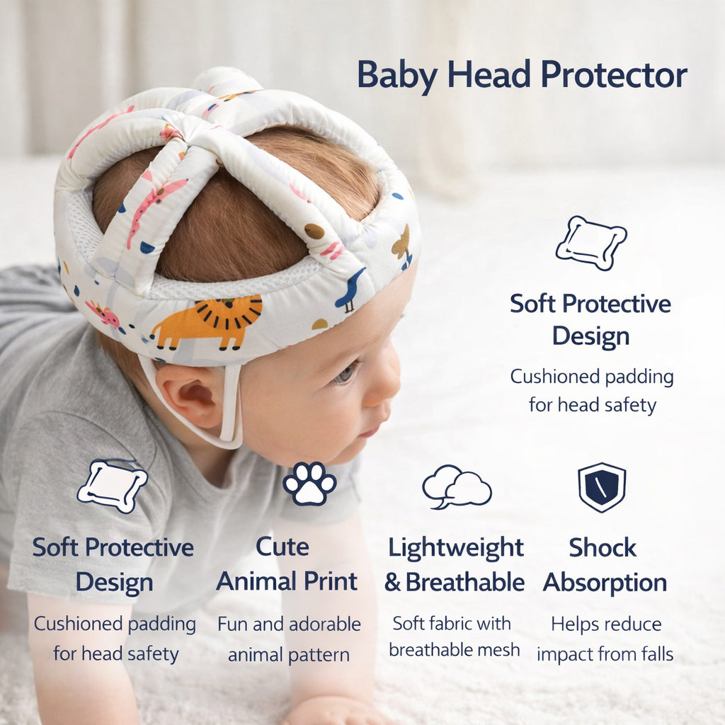 Anti-Fall Head Protection Cap for Babies