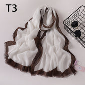 Frame border  Linen scarf Kuwait lady