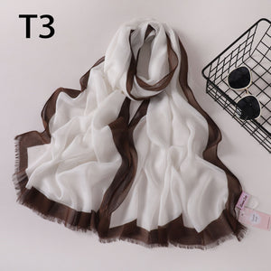 Frame border  Linen scarf Kuwait lady