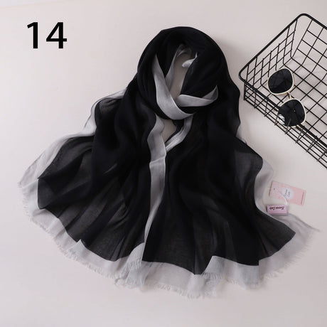 Frame border  Linen scarf Kuwait lady