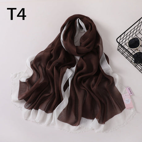 Frame border  Linen scarf Kuwait lady