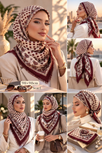 Viscose wool scarf Hijab Murabba 90*90