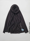 Shaash Turkey High Quality Scarf Darkest Brown / Plain Scarf (Hijab)