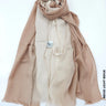 Shaded Linen Viscose Scarf Beige Light