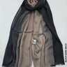 Shaded Linen Viscose Scarf Black Dark Beige