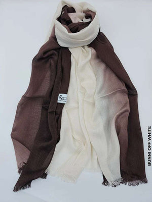 Shaded Linen Viscose Scarf Bunni Off White