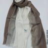 Shaded Linen Viscose Scarf Creamy Dark Beige